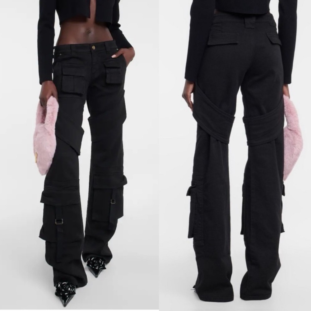 NWT Blumarine Cotton Canvas Cargo Pants | Black / Nero